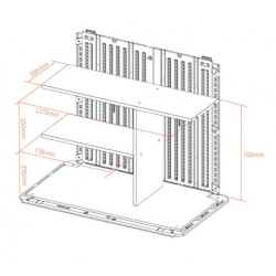 Etagère Métal H70cm pour Armoire Jardin Jôbu - Résine H105cm