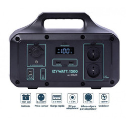 Batterie mobile, autonome, rechargeable et économique Izywatt 1200