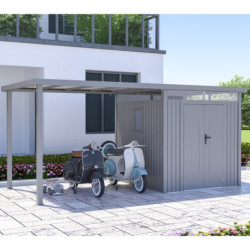 Appentis 275x230cm pour abri Kosto en acier galvanisé X-METAL