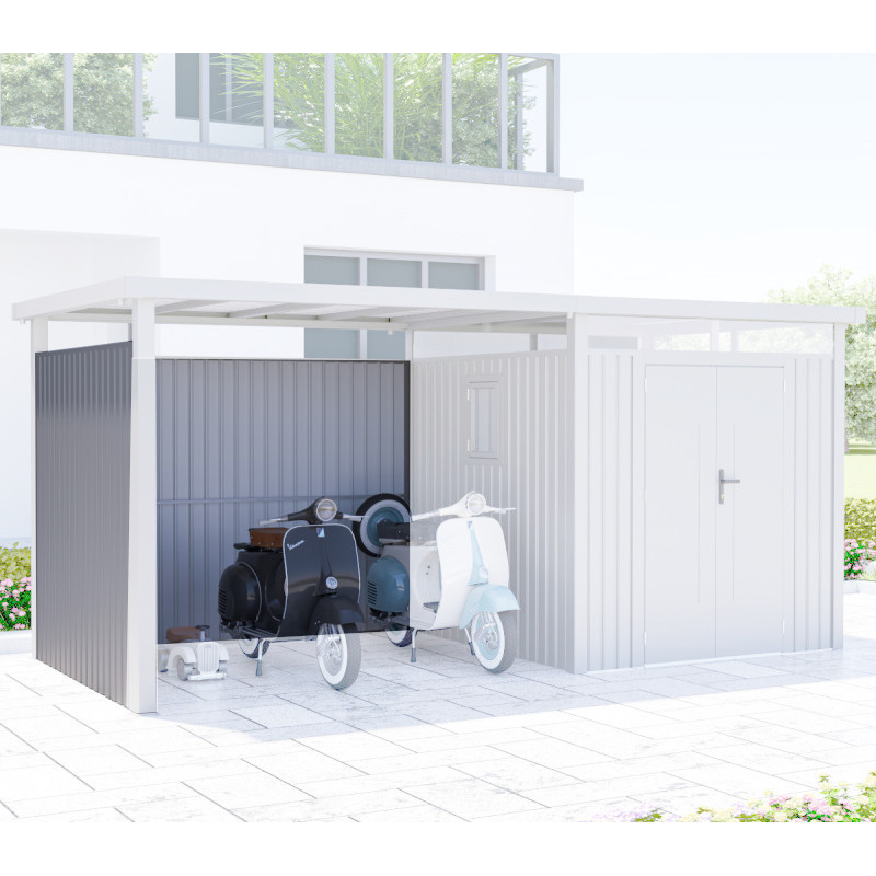 Parois en acier galvanisé 0,4mm pour appentis 6,3m² - X-METAL