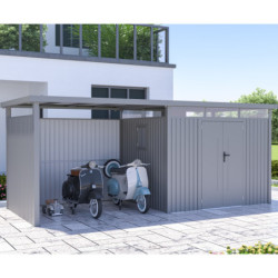 Parois en acier galvanisé 0,4mm pour appentis 6,3m² - X-METAL