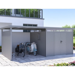 Parois en acier galvanisé 0,4mm pour appentis 8,1m² - X-METAL