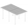 Carport en acier galvanisé anthracite 284x546cm toit plat - X-METAL