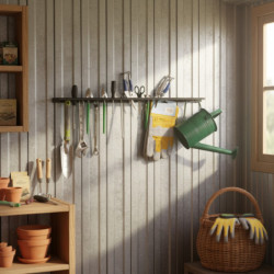 Etagère de rangement métallique perforée 70x5,6cm - X-METAL