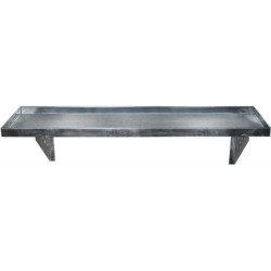 Etagère 80x20cm en acier galvanisé avec supports perforés X-METAL