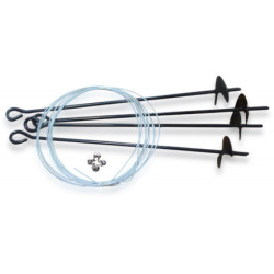 Kit ancrage anti-tempête pour abris de jardin X-Métal