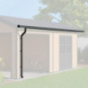 Kit gouttières anthracite pour abri double pentes avec terrasse