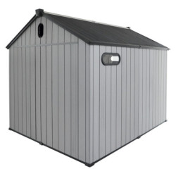 Abri de jardin toit plat polypropylène anthracite 230x230cm Jôbu