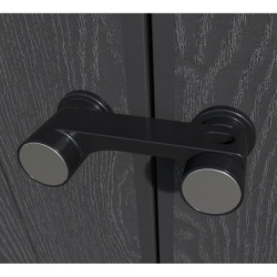 Abri de jardin toit plat polypropylène anthracite 230x230cm Jôbu