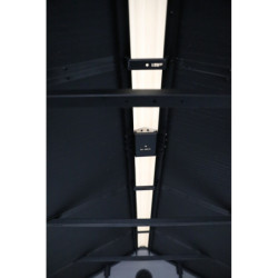 Abri de jardin toit plat polypropylène anthracite 230x230cm Jôbu