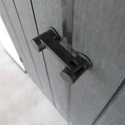 Abri de jardin toit plat polypropylène anthracite 230x230cm Jôbu