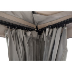 Tonnelle Stoj 3x4cm en acier thermolaqué noir et polyester Sunjoy