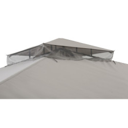 Tonnelle Stoj 3x4cm en acier thermolaqué noir et polyester Sunjoy