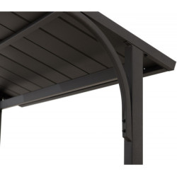 Tonnelle pour BBQ Aspe 244x152cm en acier thermolaqué noir Sunjoy