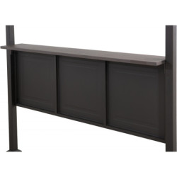 Tonnelle pour BBQ Aspe 244x152cm en acier thermolaqué noir Sunjoy