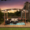 Pergola Skuta 406x259cm en acier thermolaqué + polyester - Sunjoy