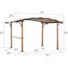 Pergola Skuta 406x259cm en acier thermolaqué + polyester - Sunjoy