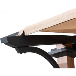 Pergola Skuta 406x259cm en acier thermolaqué + polyester - Sunjoy