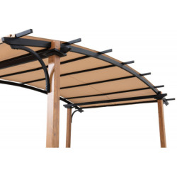 Pergola Skuta 406x259cm en acier thermolaqué + polyester - Sunjoy