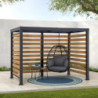Pergola Marao 313x191cm en acier thermolaqué + bois massif Sunjoy