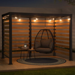 Pergola Marao 313x191cm en acier thermolaqué + bois massif Sunjoy