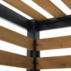 Pergola Marao 313x191cm en acier thermolaqué + bois massif Sunjoy