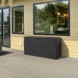 Coffre de jardin 270L en résine gris anthracite Durabox - DURAMAX