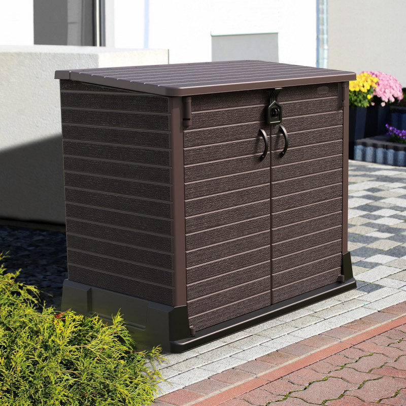 Armoire de jardin 850L en résine marron StoreAway - DURAMAX