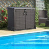 Armoire de jardin 850L en résine marron StoreAway - DURAMAX