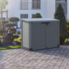 Armoire de jardin 1200L en résine gris avec couvercle plat DURAMAX