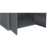 Armoire de jardin 1200L en résine gris avec couvercle plat DURAMAX