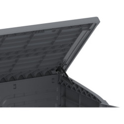 Armoire de jardin 1200L en résine gris avec couvercle plat DURAMAX