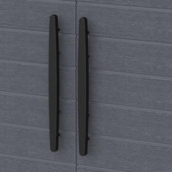 Armoire de jardin - H.90cm - en résine gris - 2 étagères - DURAMAX