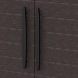 Armoire de jardin - H.90cm - en résine marron - 2 étagères - DURAMAX