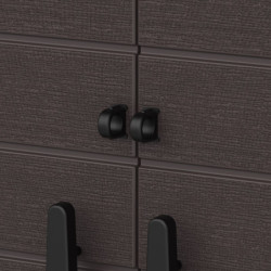 Armoire de jardin - H.90cm - en résine marron - 2 étagères - DURAMAX