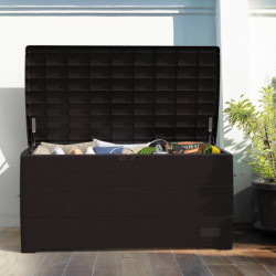 Coffre de jardin 416L en résine marron foncé DURAMAX