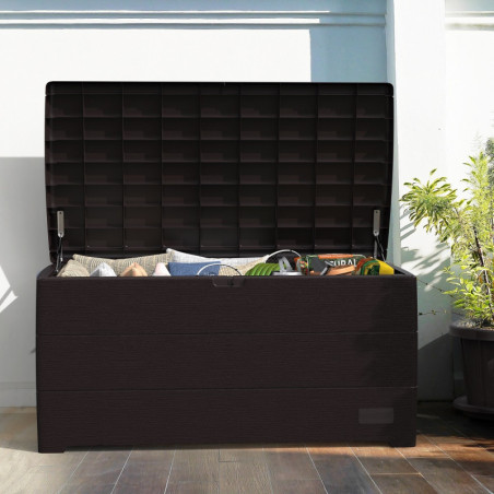 Coffre de jardin 416L en résine marron foncé DURAMAX