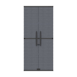 Armoire de jardin - H.178cm - en résine gris - 4 étagères - DURAMAX