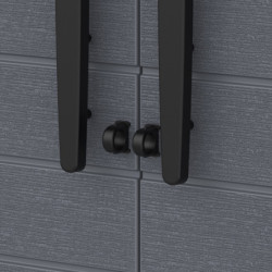 Armoire de jardin - H.178cm - en résine gris - 4 étagères - DURAMAX