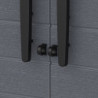 Armoire de jardin - H.178cm - en résine gris - 4 étagères - DURAMAX