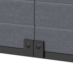 Armoire de jardin - H.178cm - en résine gris - 4 étagères - DURAMAX