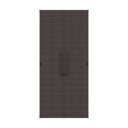Armoire de jardin - H.178cm - en résine marron - 4 étagères - DURAMAX