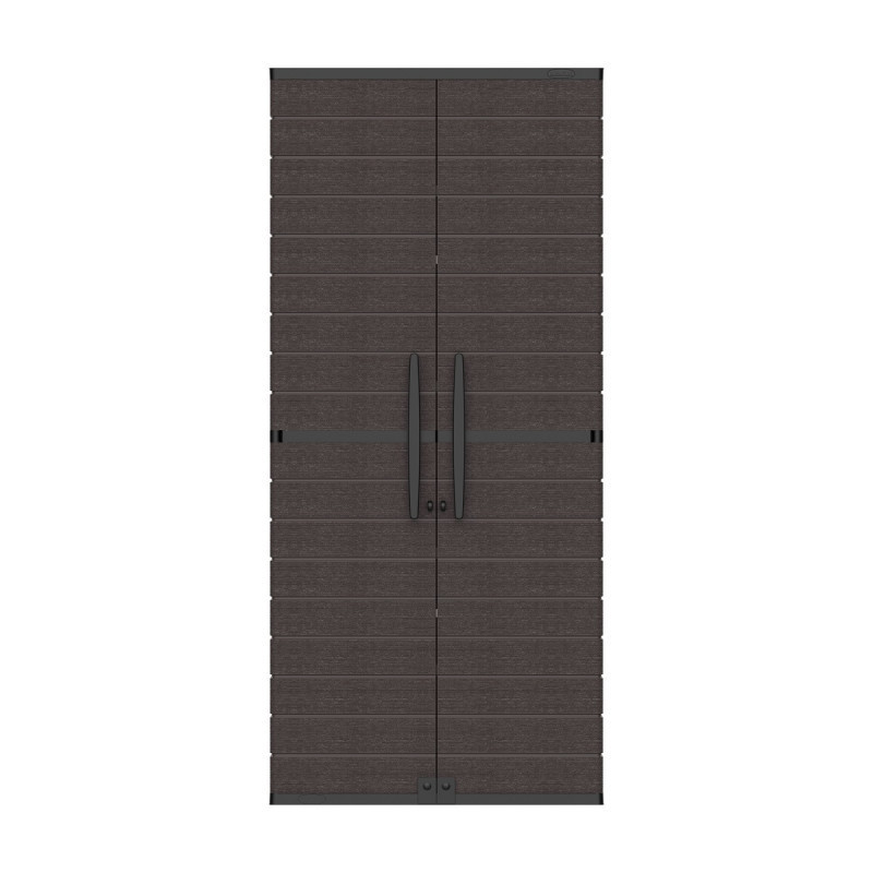 Armoire de jardin - H.178cm - en résine marron - 4 étagères - DURAMAX