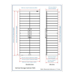 Armoire de jardin - H.178cm - en résine marron - 4 étagères - DURAMAX