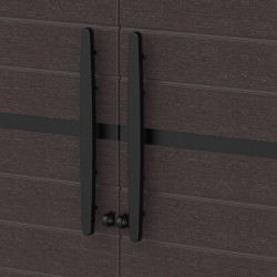 Armoire de jardin - H.178cm - en résine marron - 4 étagères - DURAMAX