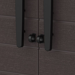 Armoire de jardin - H.178cm - en résine marron - 4 étagères - DURAMAX