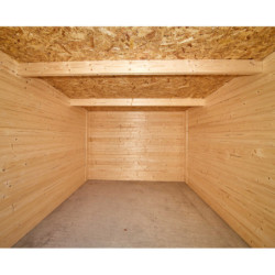 Abri de jardin Penty - madriers 40mm - brut - 9m² - Gardy Shelter