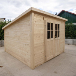 Abri de jardin SICBA- madriers 20mm - brut - 9m² - Gardy Shelter