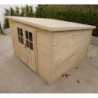 Abri de jardin SICBA- madriers 20mm - brut - 9m² - Gardy Shelter