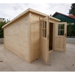 Abri de jardin SICBA- madriers 20mm - brut - 9m² - Gardy Shelter